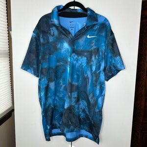 Nike Dri-FIT Tour Golf Stretch Polo Shirt Blue FD5935-451 Mens Size Medium NEW